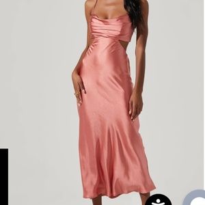 ASTR The Label Colette Satin Midi Dress